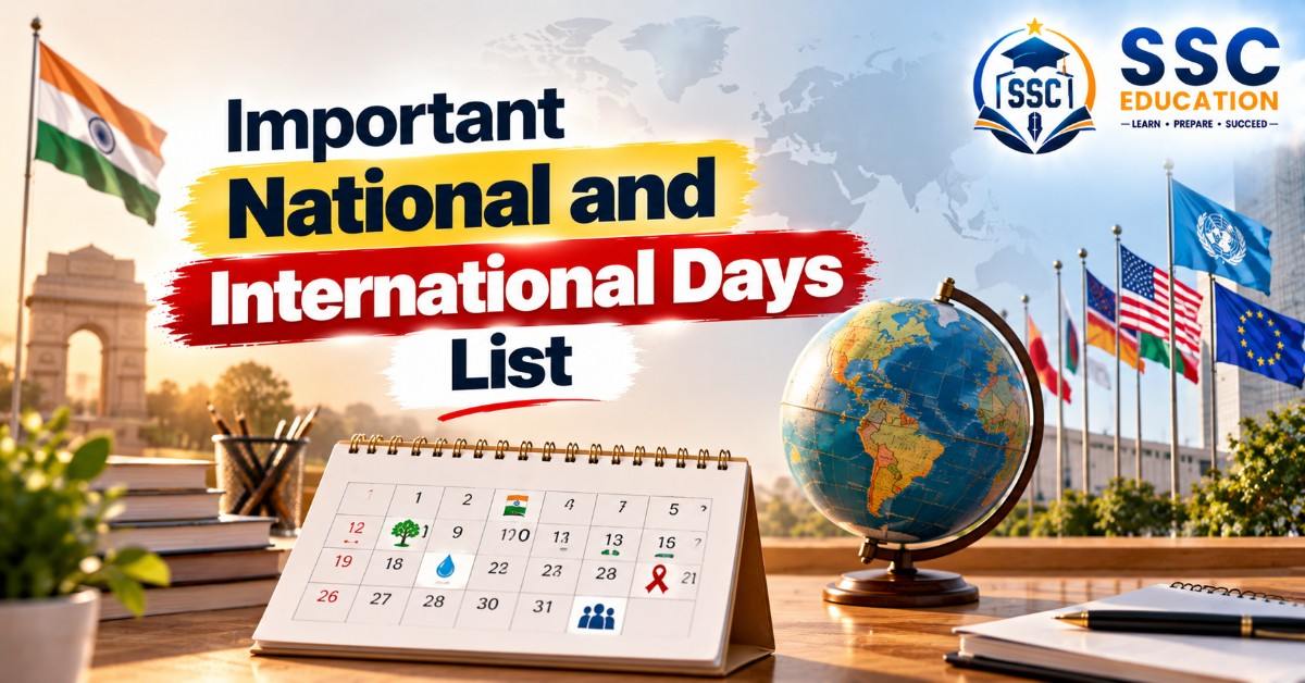 Important National and International Days List (SSC Practice Set)