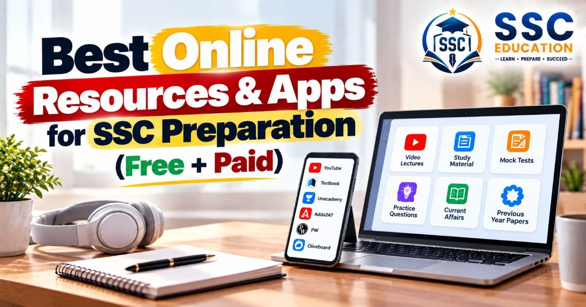 Best Online Resources & Apps for SSC Preparation (Free + Paid)