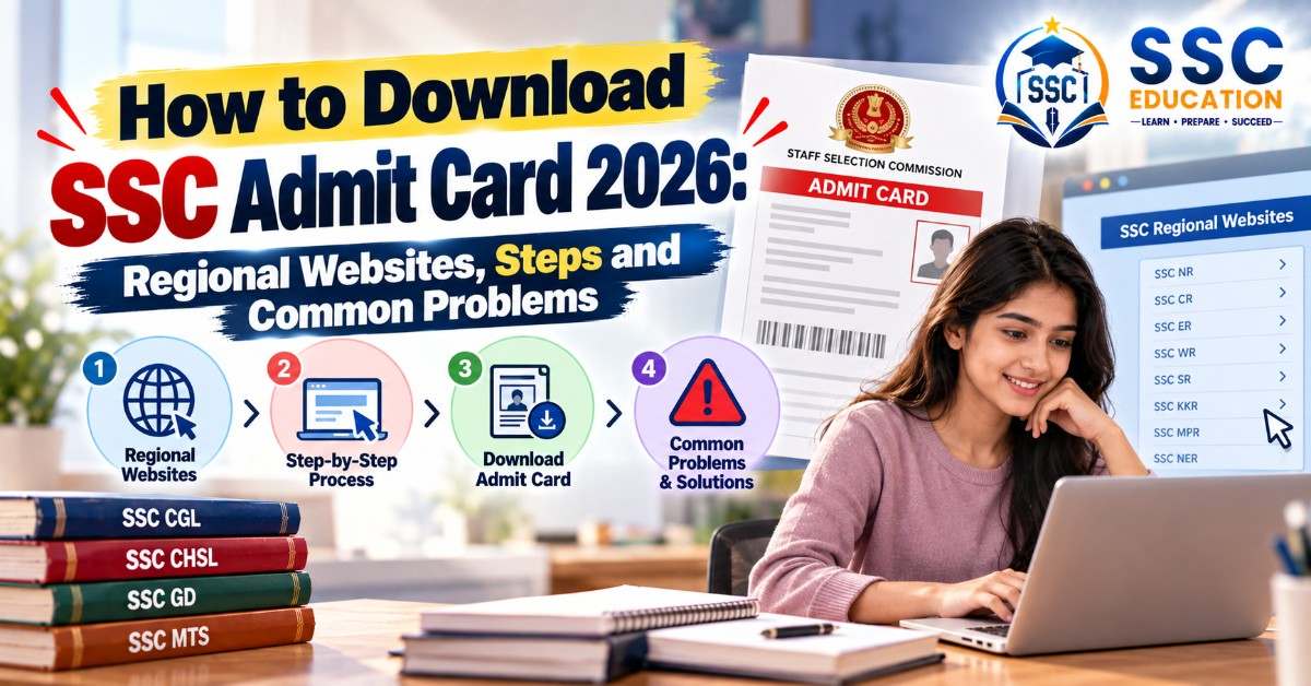 How to Download SSC Admit Card 2026: Regional Websites, Steps and Common Problems