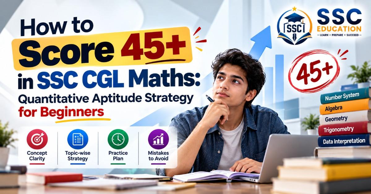 How to Score 45+ in SSC CGL Maths: Quantitative Aptitude Strategy for Beginners