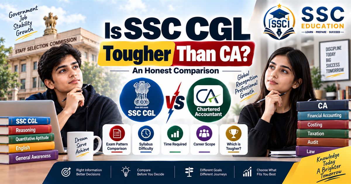 Is SSC CGL Tougher Than CA? An Honest Comparison