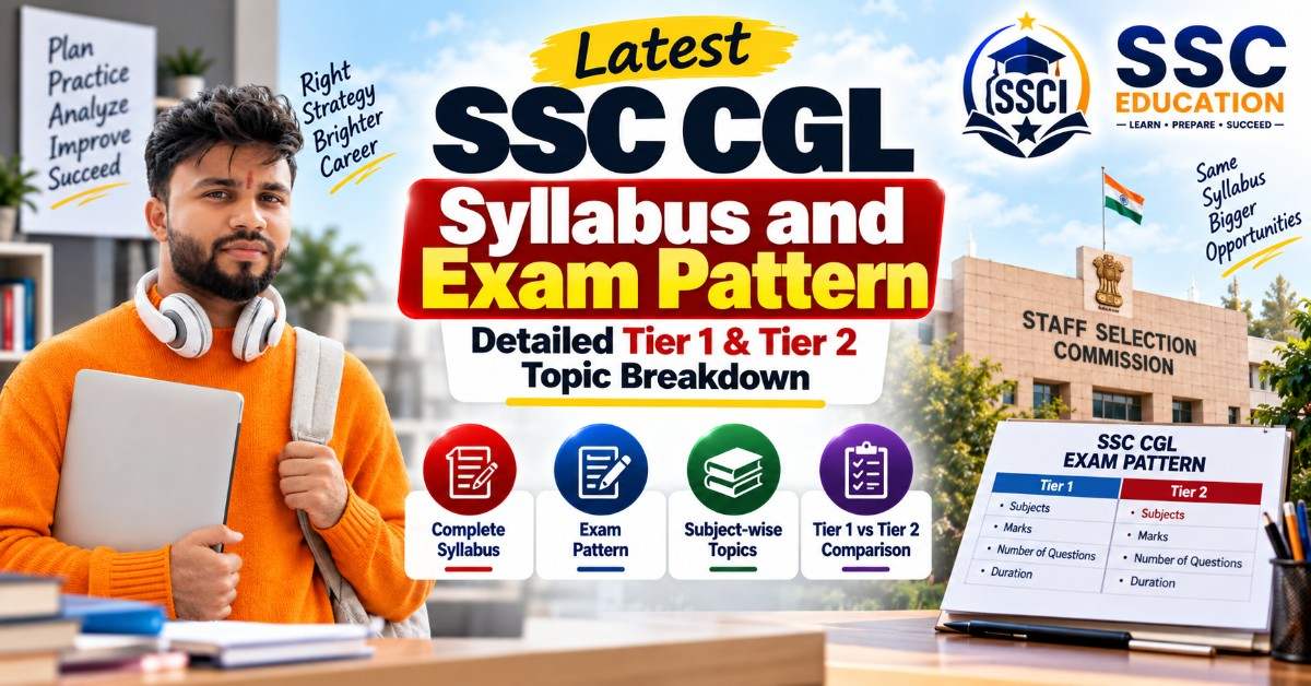 Latest SSC CGL Syllabus and Exam Pattern: Detailed Tier 1 & Tier 2 Topic Breakdown