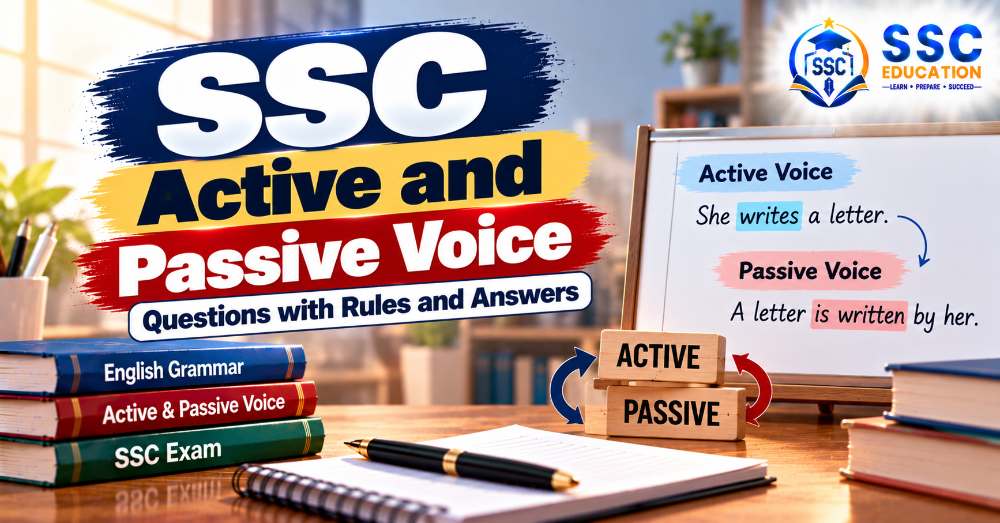 SSC Active and Passive Voice Questions with Rules and Answers