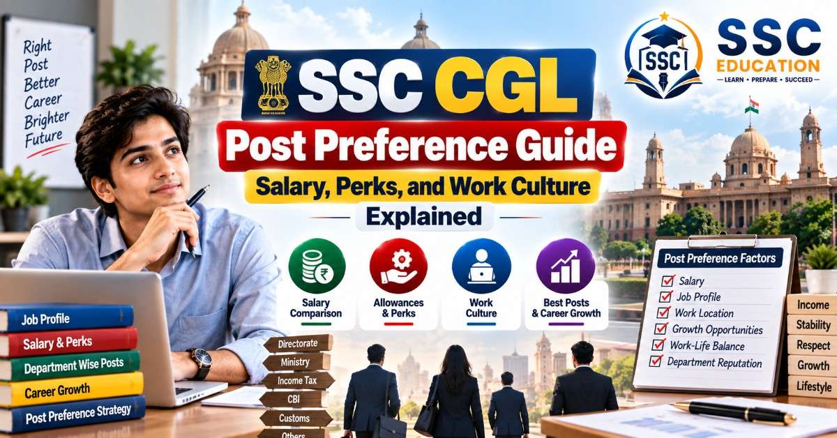 SSC CGL Post Preference Guide: Salary, Perks, and Work Culture Explained