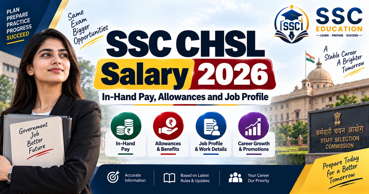 SSC CHSL Salary 2026: In-Hand Pay, Allowances and Job Profile
