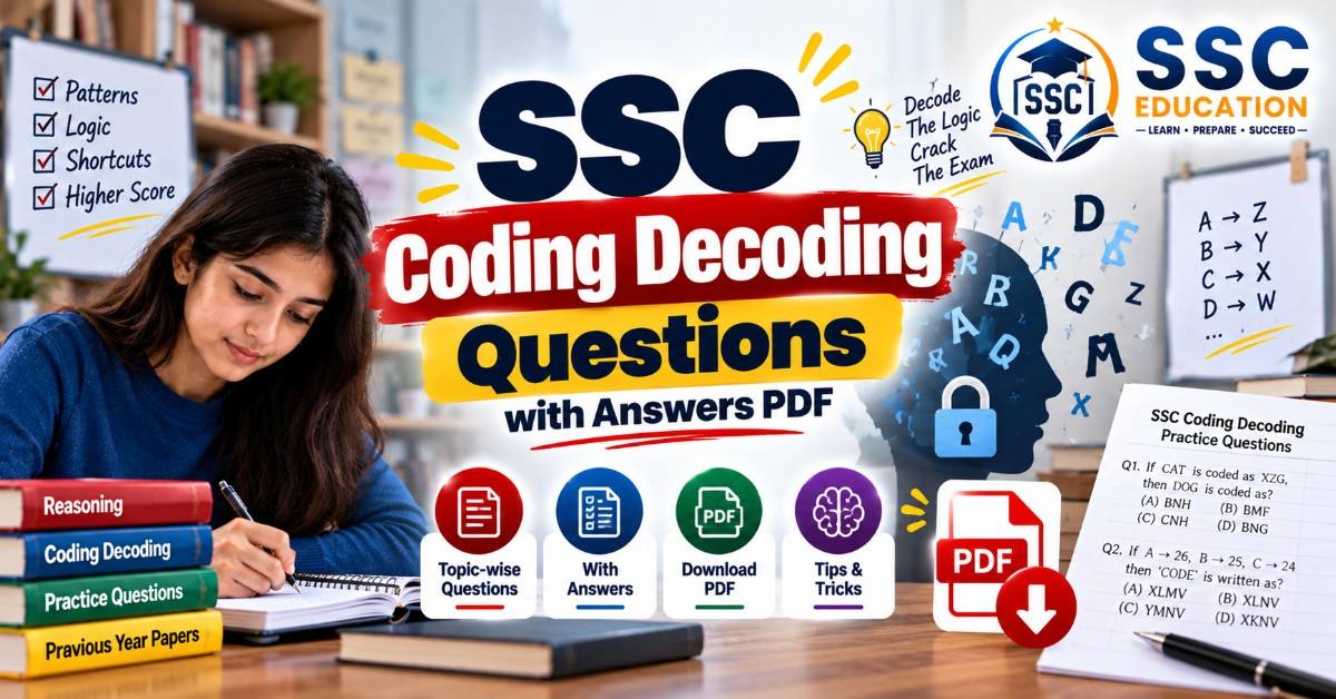 Code And Decoding Reasoning Questions SSC Coding Decoding Questions with Answers PDF