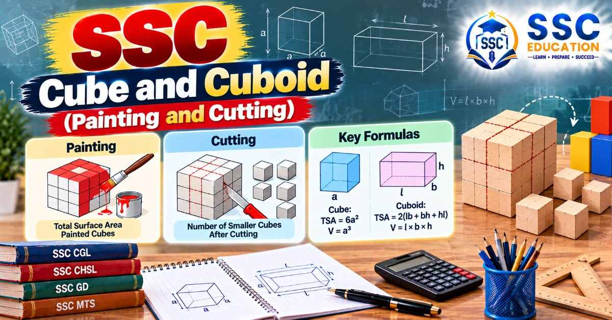 SSC Cube and Cuboid Questions (Painting and Cutting) with Answers