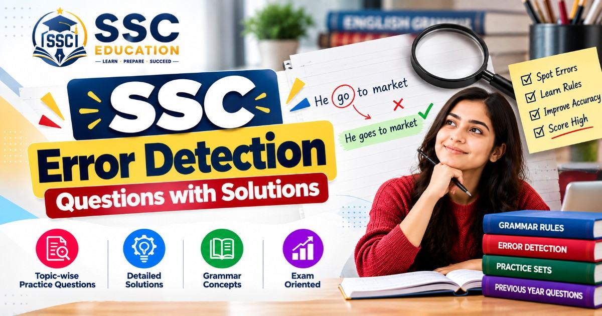 SSC Error Detection Questions with Solutions