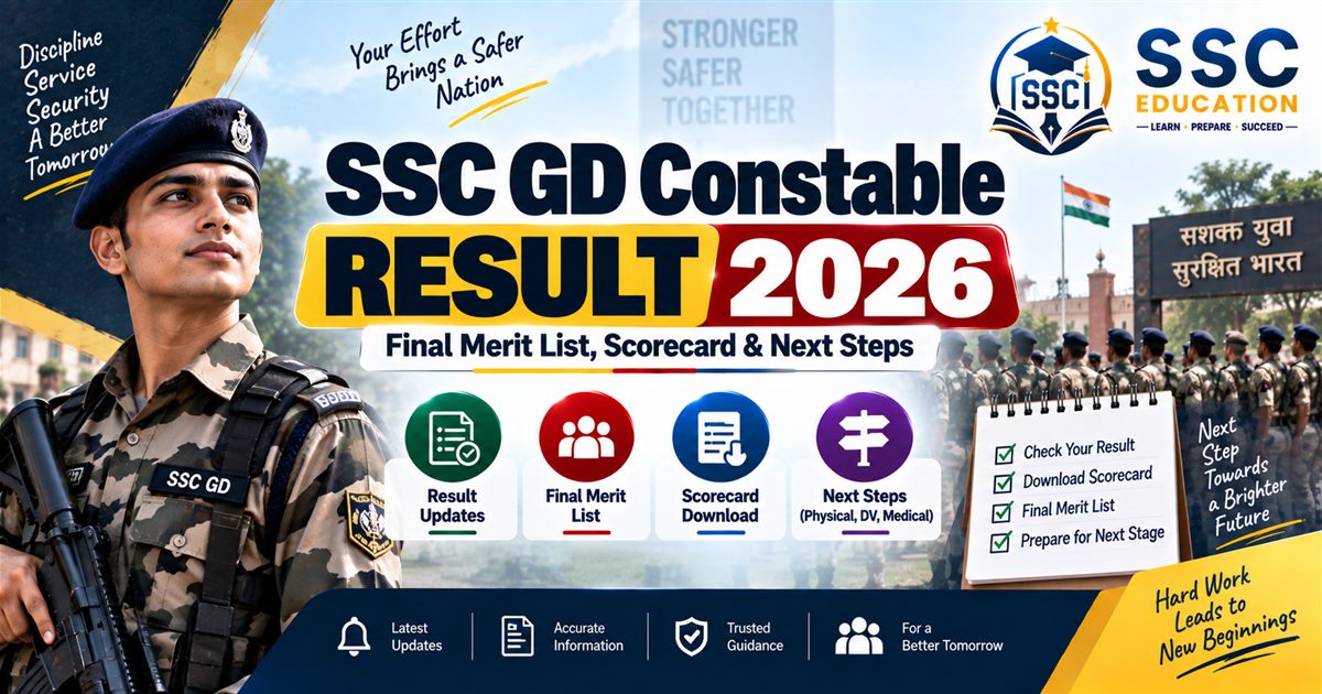 SSC GD Constable Result 2026: Final Merit List, Scorecard & Next Steps