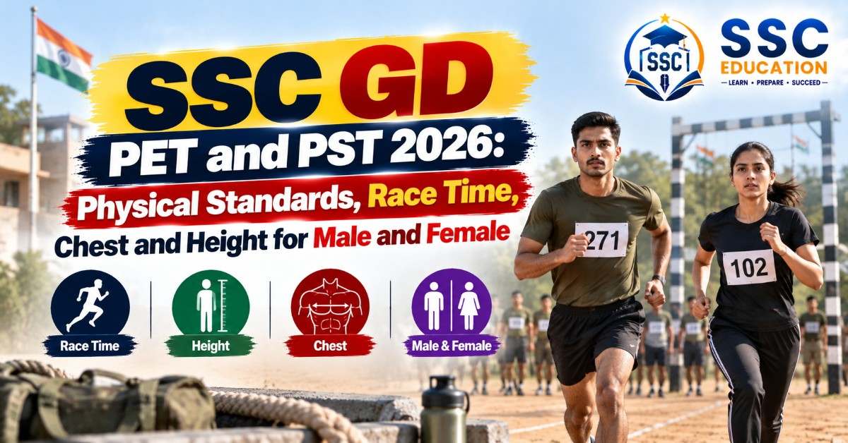 SSC GD PET and PST 2026: Physical Standards, Race Time, Chest and Height for Male and Female