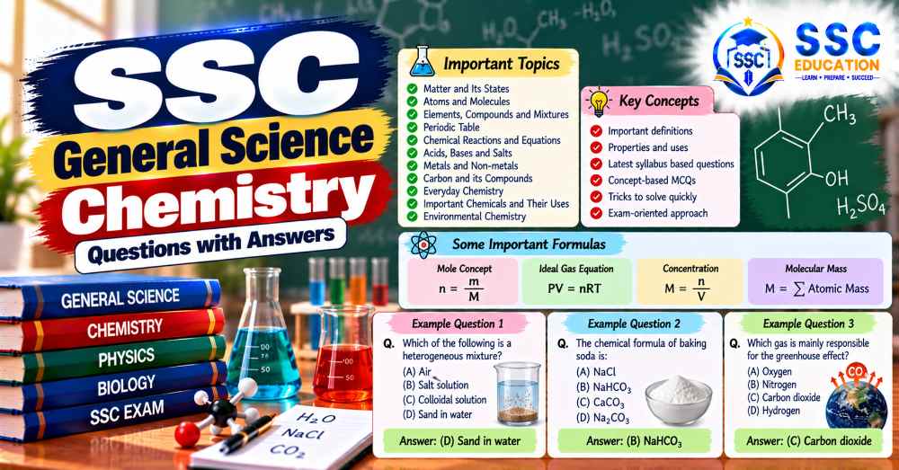 SSC General Science Chemistry Questions with Answers