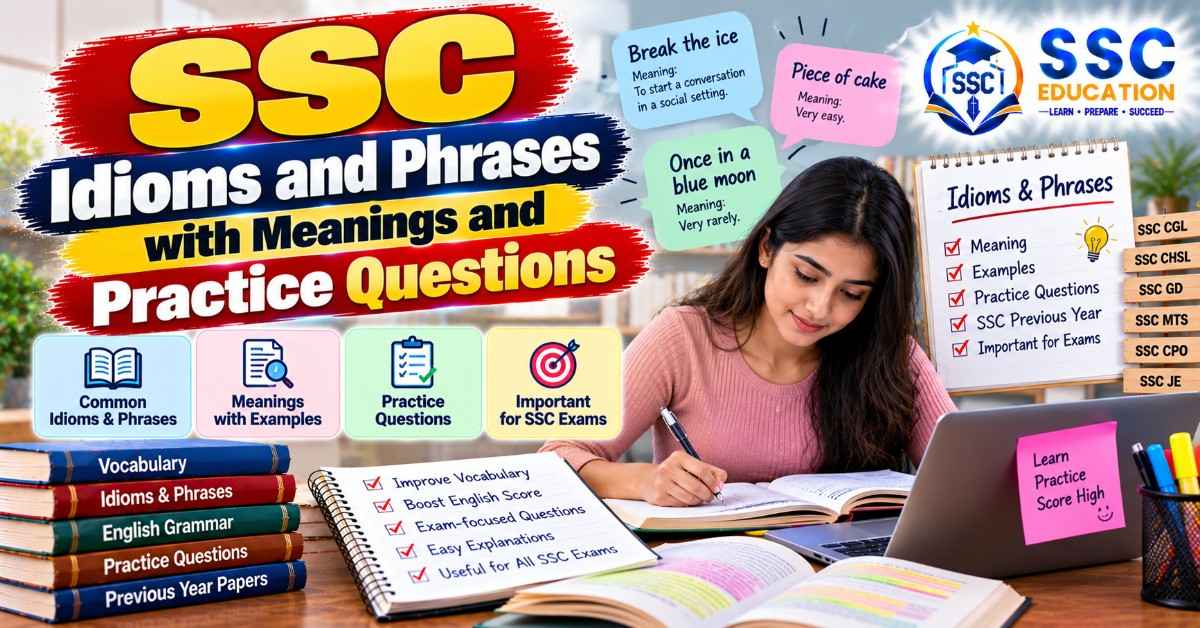 SSC Idioms and Phrases with Meanings and Practice Questions