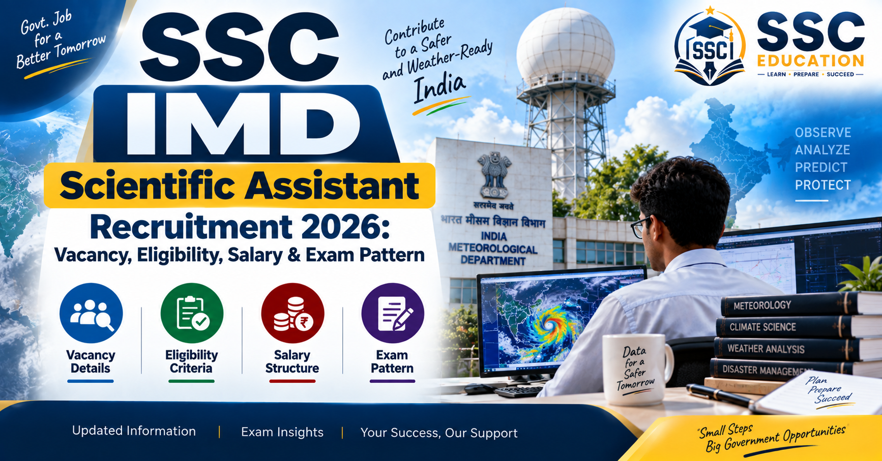SSC IMD Scientific Assistant Recruitment 2026: Vacancy, Eligibility, Salary & Exam Pattern