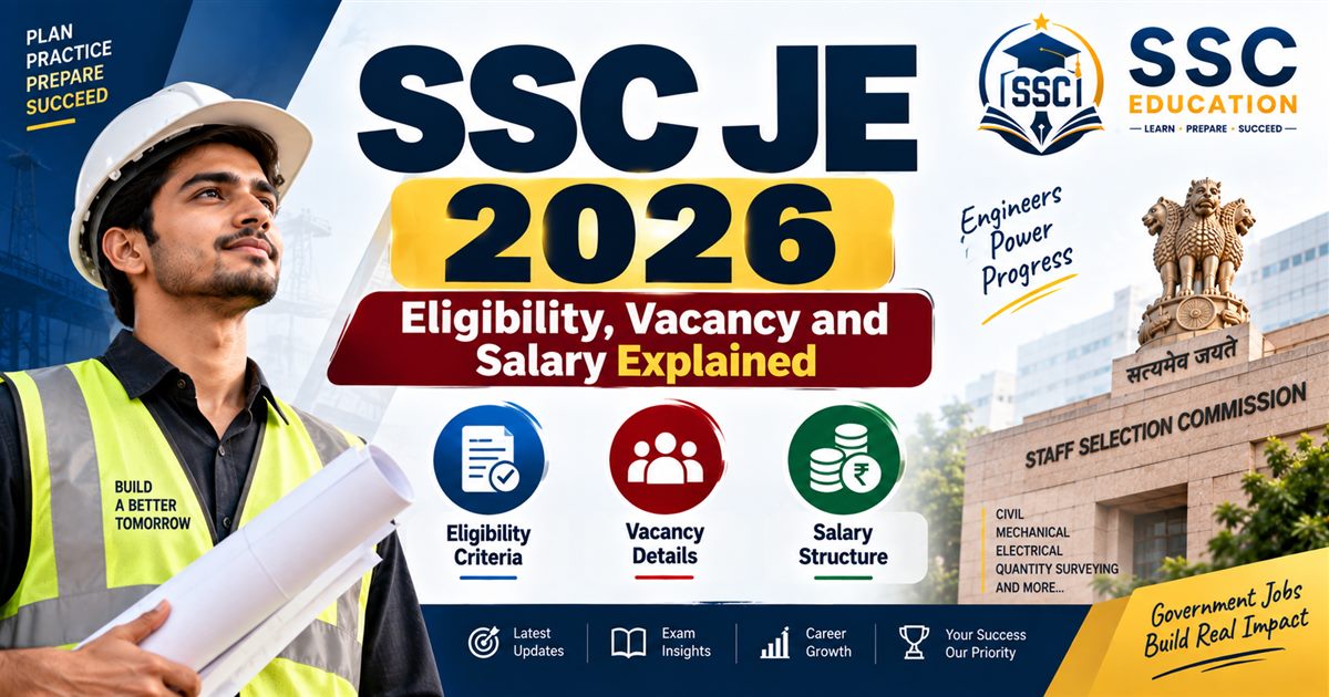 SSC JE 2026: Eligibility, Vacancy and Salary Explained
