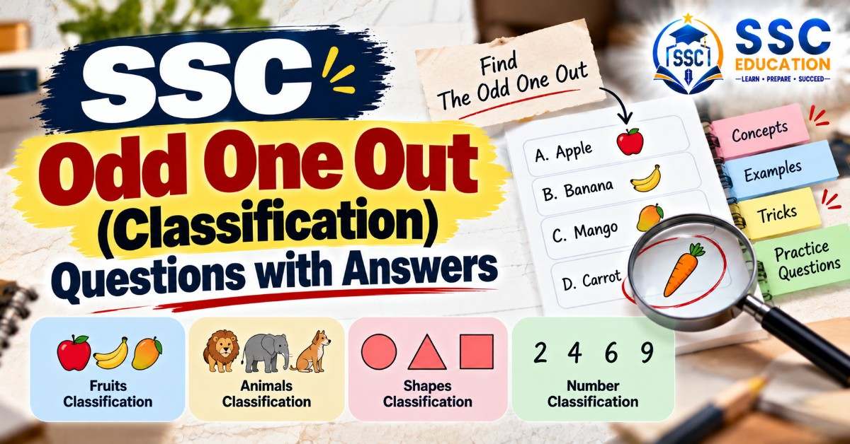 SSC Odd One Out (Classification) Questions with Answers