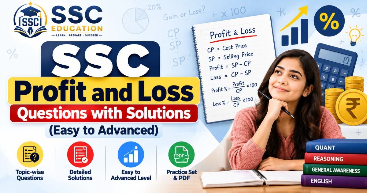 SSC Profit and Loss Questions with Solutions (Easy to Advanced)