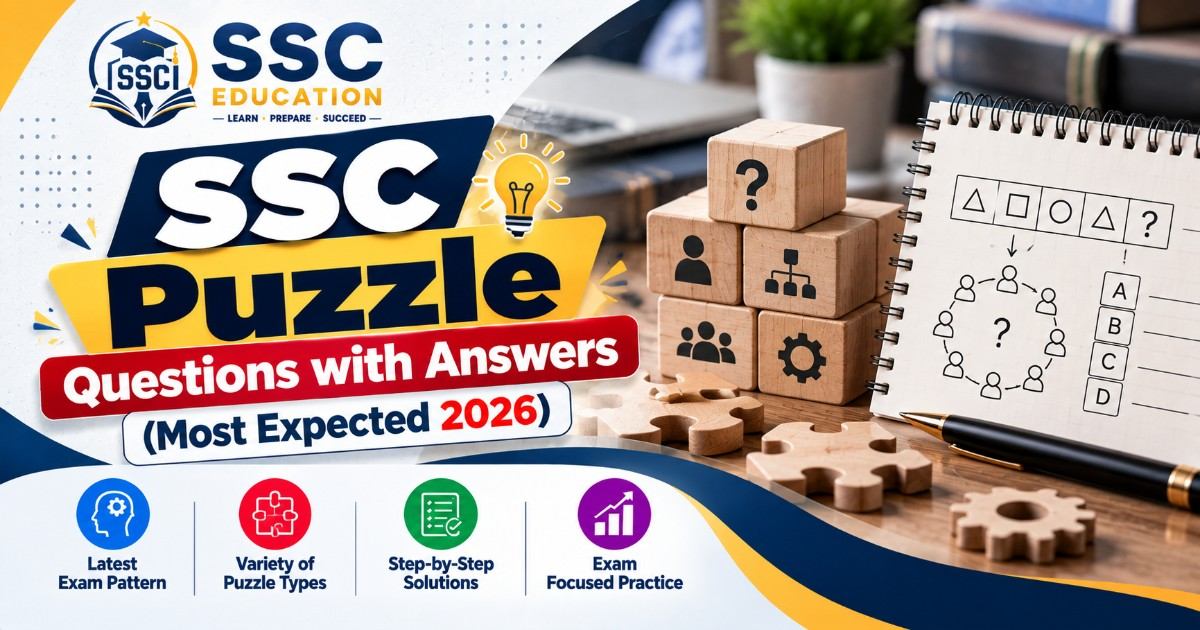 SSC Puzzle Questions with Answers (Most Expected 2026)