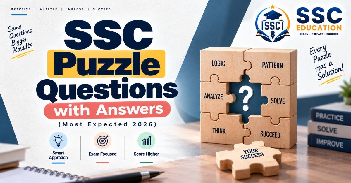 SSC Puzzle Questions with Answers (Most Expected 2026)