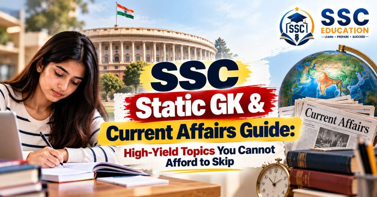 SSC Static GK & Current Affairs Guide: High-Yield Topics You Cannot Afford to Skip