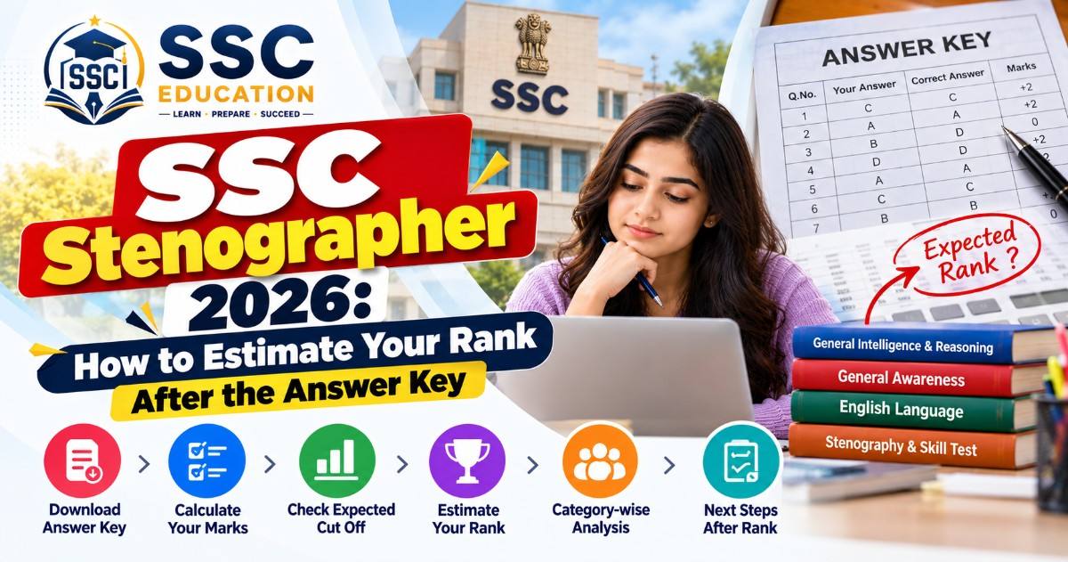 SSC Stenographer 2026 : How to Estimate Your Rank After the Answer Key