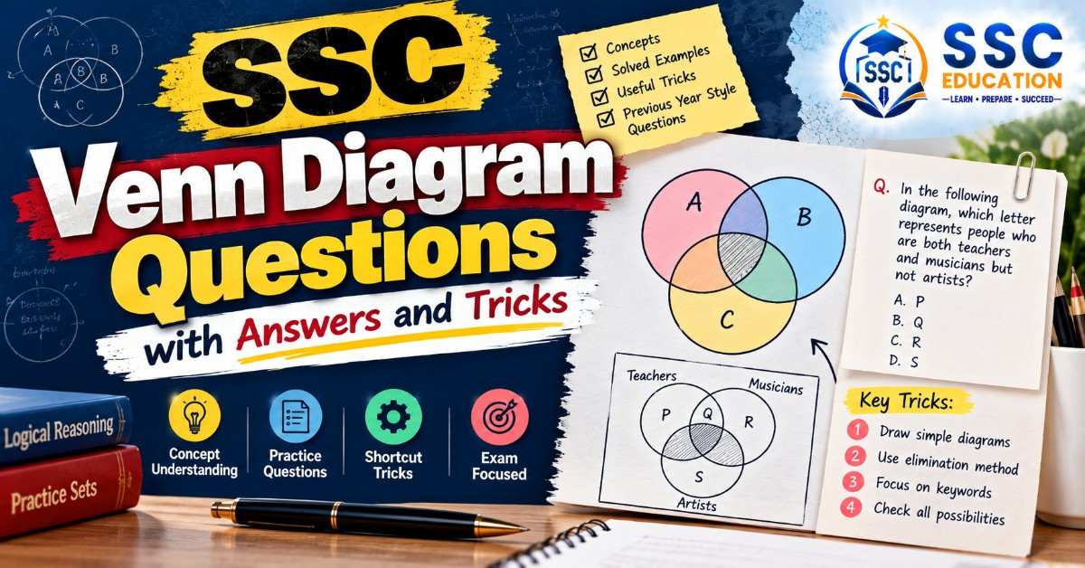 SSC Venn Diagram Questions with Answers and Tricks