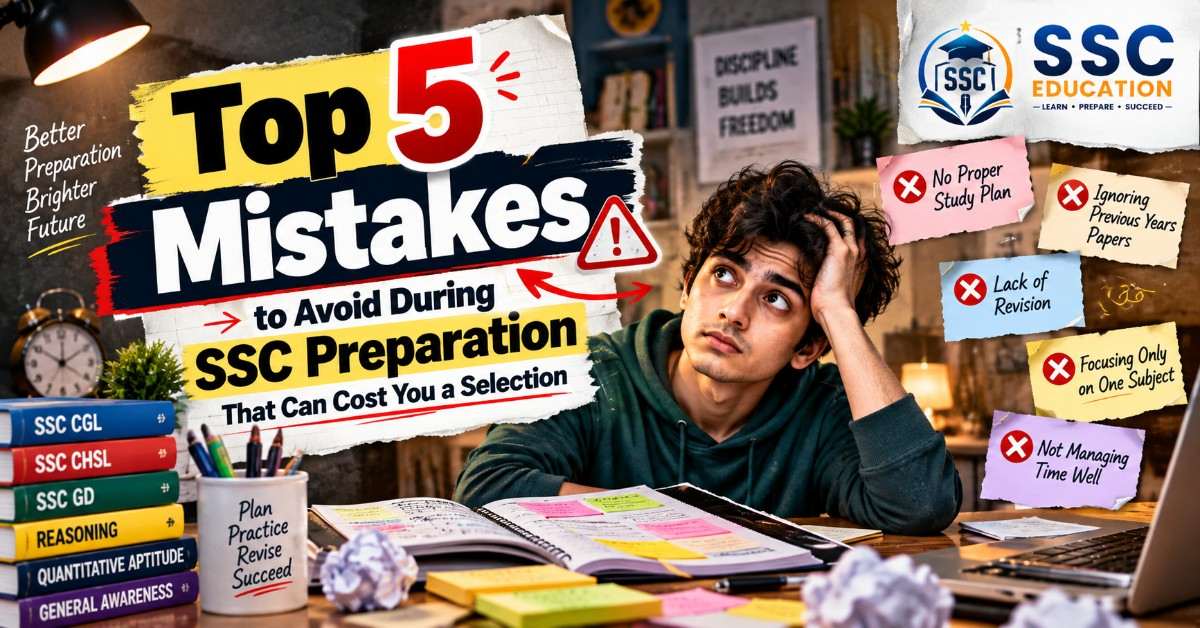 Top 5 Mistakes to Avoid During SSC Preparation That Can Cost You a Selection