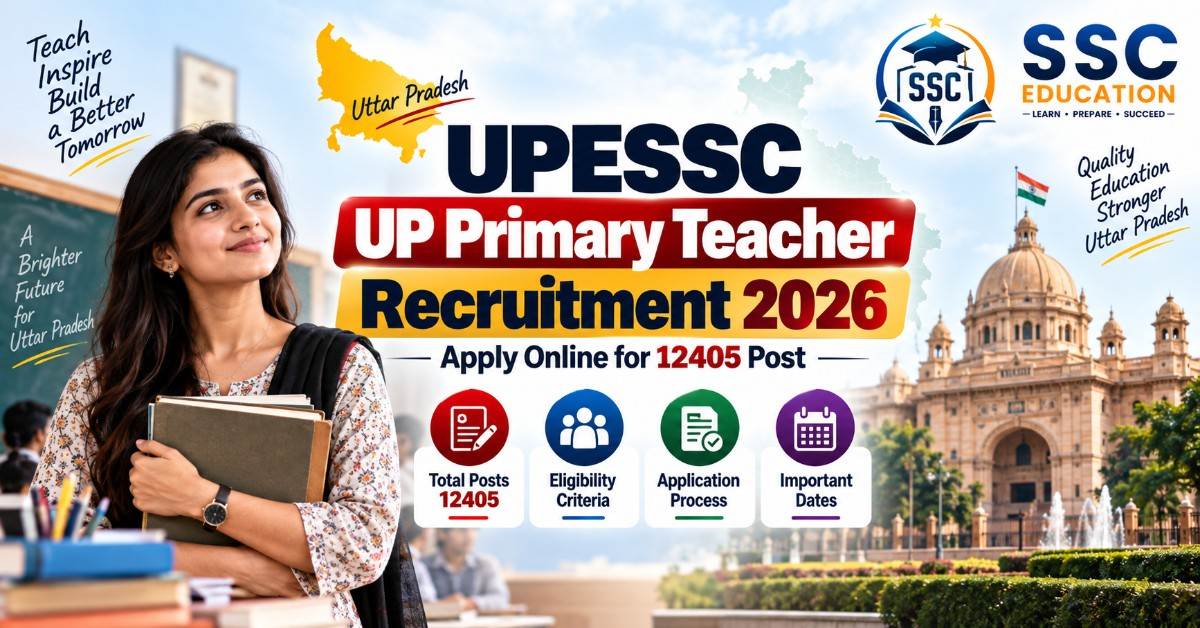 Uttar Pradesh UPESSC UP Primary Teacher Recruitment 2026: Apply Online for 12405 Post